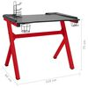 vidaXL Gaming Desk LED with Y Shape Black and Red 110x60x75 cm