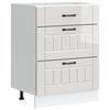 vidaXL Kitchen Base Cabinet "Lucca" High Gloss White Engineered Wood