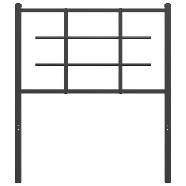 vidaXL Metal Replace Headboard Black 75 cm