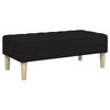 vidaXL Bench Black 113 x 57 x 39 cm Fabric