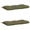 vidaXL Bench Cushions VIANEN 2 pcs 100% Polyester Olive Green