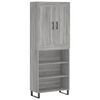 vidaXL Highboard Grey Sonoma 69.5x34x180 cm Engineered Wood
