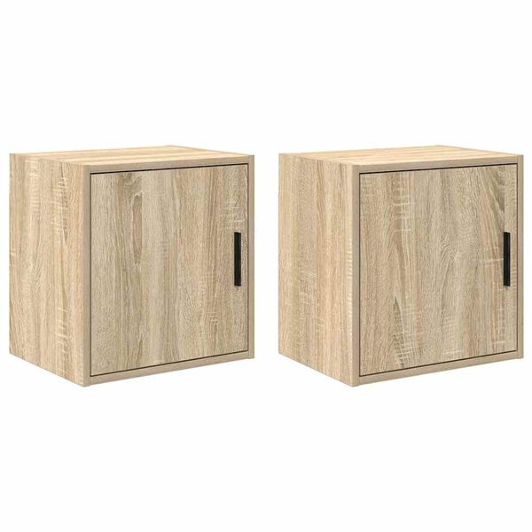 vidaXL Garage Wall Cabinets 2 pcs Sonoma Oak Engineered Wood
