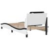 vidaXL Bed Frame without Mattress "Zadar" White and Black 90x200 cm Faux Leather