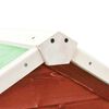 vidaXL Rabbit Hutch Red and White 140x63x120 cm Solid Firwood