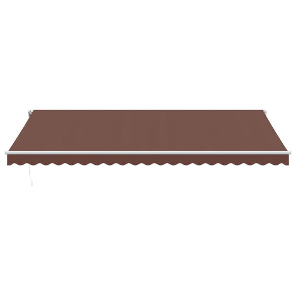vidaXL Automatic Retractable Awning with LED Brown 500x350 cm