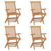 vidaXL 5 Piece Garden Dining Set Solid Teak Wood