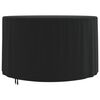 vidaXL Garden Furniture Cover Round Black &Oslash; 128x71 cm 420D Oxford
