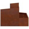 vidaXL Garden Planter Brown 60 x 60 x 50 cm Weathering Steel