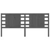 vidaXL Headboard Grey 126x4x100 cm Solid Wood Pine