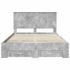 vidaXL Bed Frame Concrete Grey 140 x 190 cm Engineered Wood
