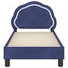 vidaXL Toddler Bed Frame with Headboard Police Blue 70 x 140 cm Velvet