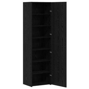 vidaXL Highboard 2 pcs Black Oak 50 x 42.5 x 185 cm