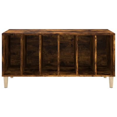 vidaXL Record Cabinet Smoked Oak 100x38x48 cm Engineered Wood
