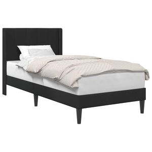 vidaXL Bed Frame with Headboard Black 90 x 190 cm Velvet