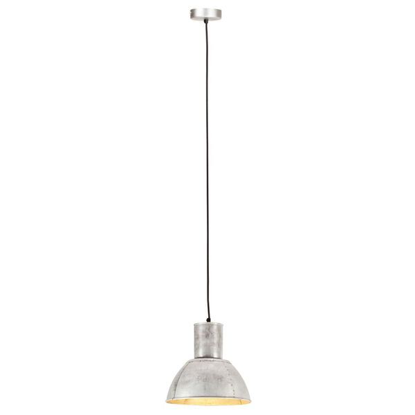 vidaXL Hanging Lamp 25 W Silver Round 28.5 cm E27