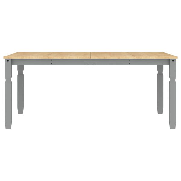 vidaXL Dining Table Corona Grey 180x90x75 cm Solid Wood Pine