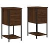 vidaXL Bedside Cabinets 2 pcs Brown Oak 32x42x70 cm Engineered Wood