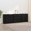 vidaXL Sideboards 3 pcs Black Oak 210 x 35.5 x 67.5 cm Engineered Wood