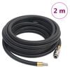 vidaXL Hybrid Air Hose Black 0.6" 2 m Rubber and PVC
