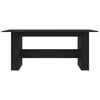 vidaXL Dining Table Black 180x90x76 cm Engineered Wood