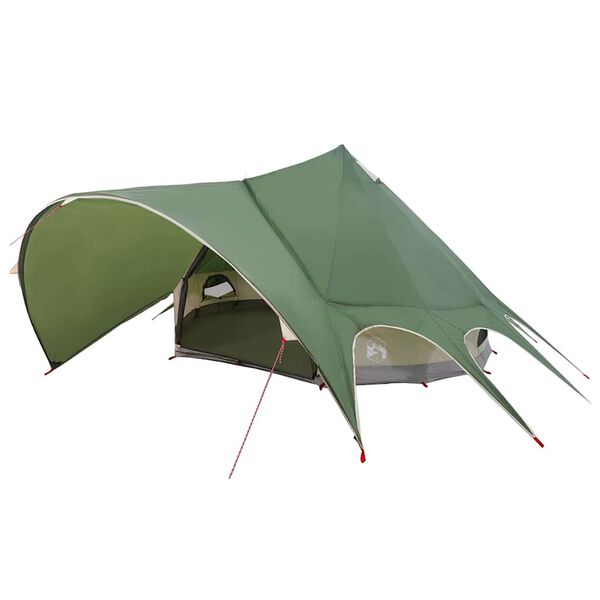 vidaXL Teepee Tent with Roof Green and Grey 415 x 415 x 247 cm