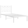 vidaXL Metal Bed Frame without Mattress with Headboard White 80x200cm