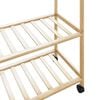 vidaXL Clothes Rack with Shelves and Wheels 90x40x179.5 cm Bamboo