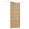 vidaXL Sliding Door Brown 86 x 198.5 cm Solid Pine Wood