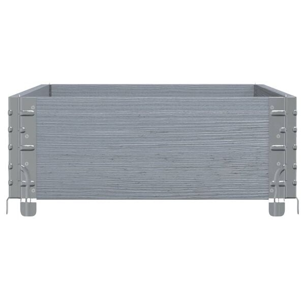 vidaXL Pallet Collar Grey 100x50 cm Solid Wood Pine