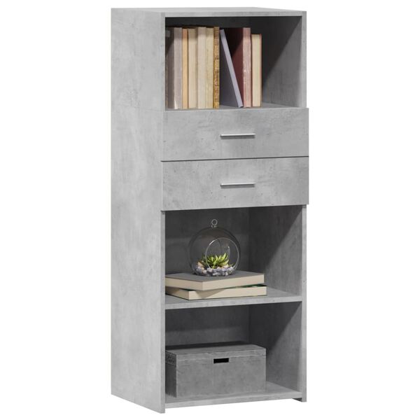 vidaXL Highboard Concrete Grey 50x42.5x124 cm Engineered Wood