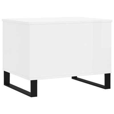 vidaXL Coffee Table High Gloss White 60x44.5x45 cm Engineered Wood