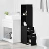 vidaXL Bathroom Furniture Set Wall-mounted Black Oak 22 x 41 x 135 cm