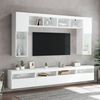 vidaXL TV Wall Cabinet with LED Lights White 60x30x40 cm