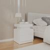 vidaXL Bedside Cabinet White 45x35x52 cm Engineered Wood