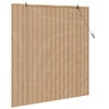 vidaXL Roller Blind with Curtains Manual Nature 140 x 160 cm Bamboo