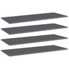 vidaXL Bookshelf Boards 4 pcs High Gloss Grey 100x40x1.5 cm Engineered Wood