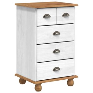 vidaXL Chest of Drawer 5-Drawer ASKIM White 48.5 x 40 x 79 cm
