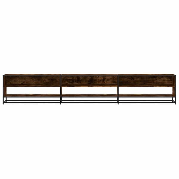 vidaXL TV Cabinet Smoked Oak 270x40x46 cm Engineered Wood