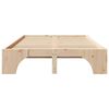 vidaXL Bed Frame Natural 140 x 190 cm Solid Pine Wood