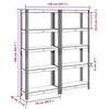 vidaXL 5-Layer Storage Shelves 2 pcs Anthracite Steel&Engineered Wood