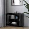 vidaXL Vitrine Cabinet Black 82.5x30.5x80 cm Engineered Wood