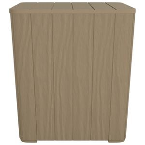 vidaXL Garden Table with Removable Lid Light Brown Polypropylene