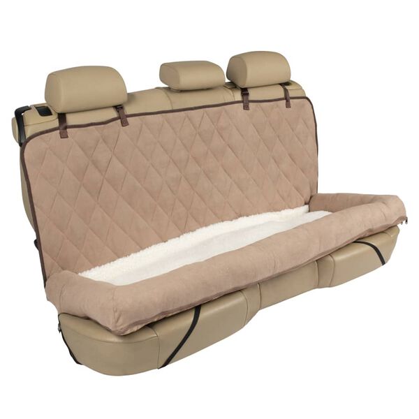 Happy Ride Dog Bed Car Cuddler Large Brown