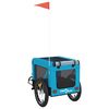 vidaXL Pet Bike Trailer Blue and Black Oxford Fabric&Iron