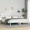 vidaXL Bed Frame with Headboard White 180 x 200 cm Solid Pine Wood