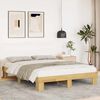 vidaXL Bed Frame without Mattress 140x190 cm Solid Wood Oak