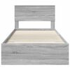 vidaXL Bed Frame with Drawer Grey Sonoma 100 x 200 cm Engineered Wood