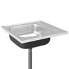 vidaXL Kitchen Sink with Drainer Set Silver 600x600x155 mm