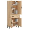 vidaXL Highboard Sonoma Oak 69.5x34x180 cm Engineered Wood